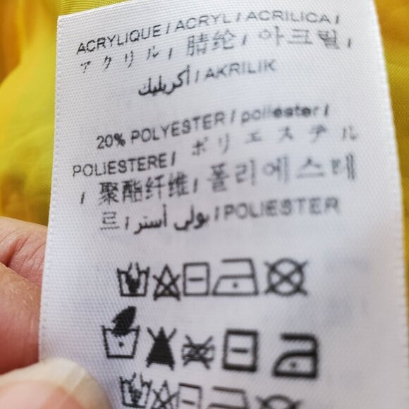 GUESS LA SZ S Women's Multi-color Faux-Fur & Denim Zip Front Bomber Jacket - Picture 12 of 12